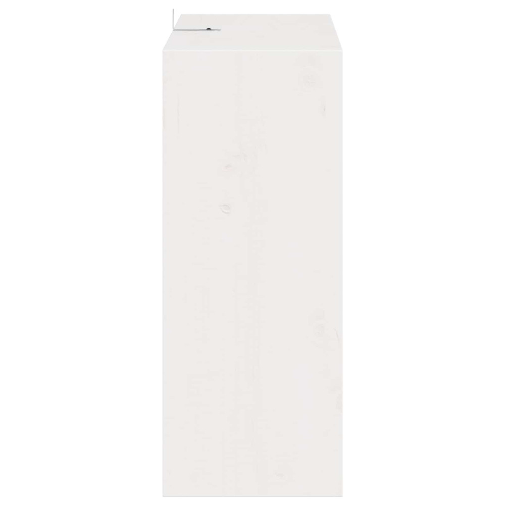 Produktbild för Vinställ 2 pcs Vit 62 x 25 x 62 cm Massiv furu