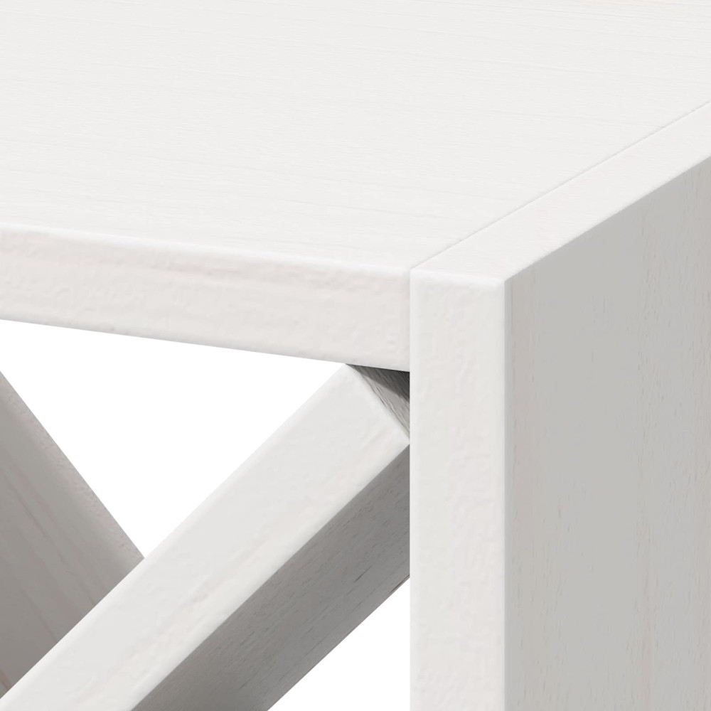 Produktbild för Vinställ 2 pcs Vit 62 x 25 x 62 cm Massiv furu