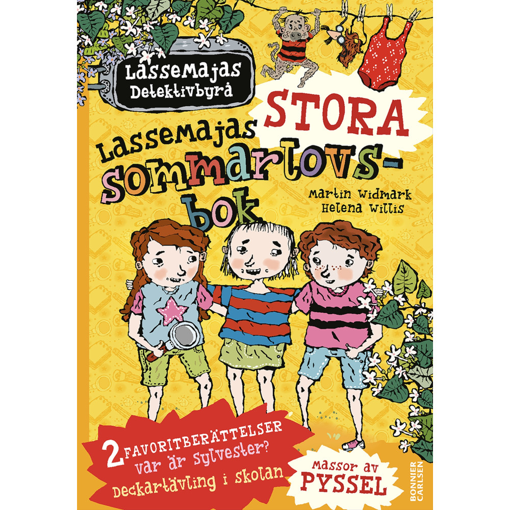 Produktbild för LasseMajas stora sommarlovsbok. Deckartävling i skolan & Var är Sylvester? (inbunden)