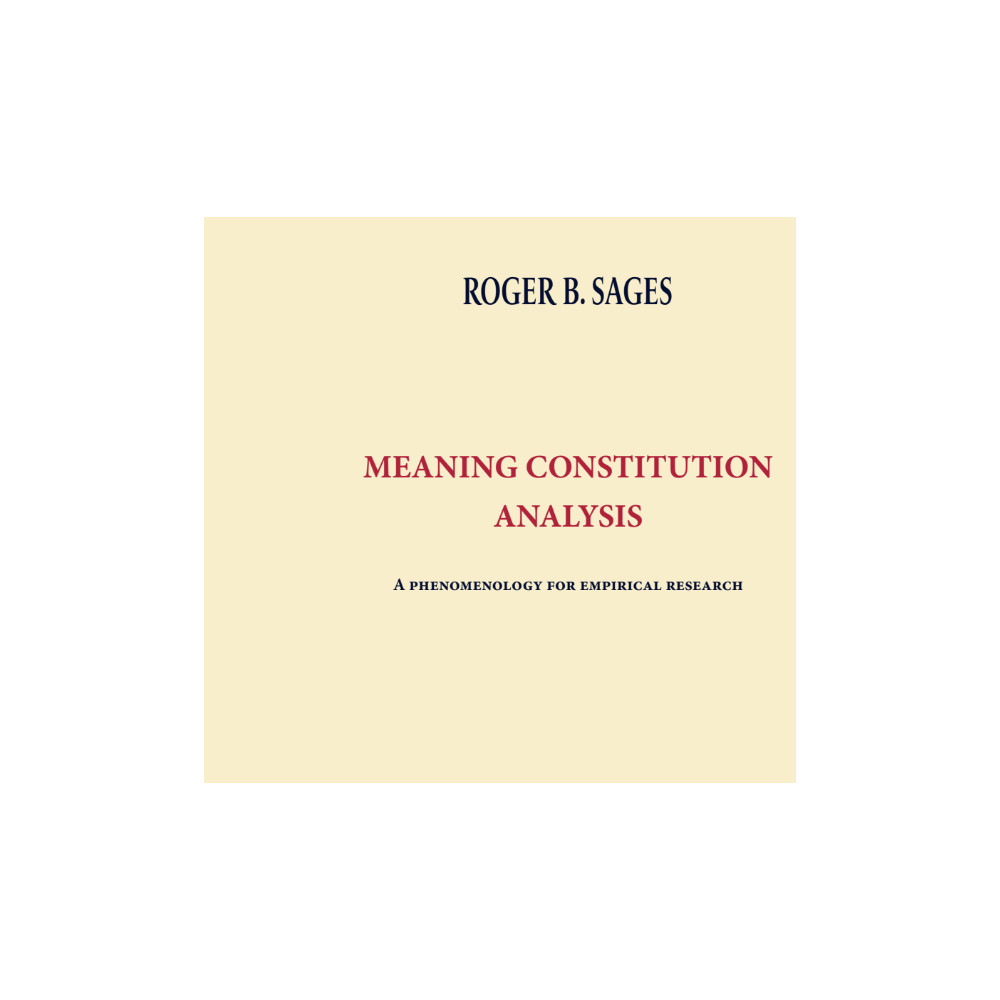 Produktbild för Meaning constitution analysis (häftad, eng)