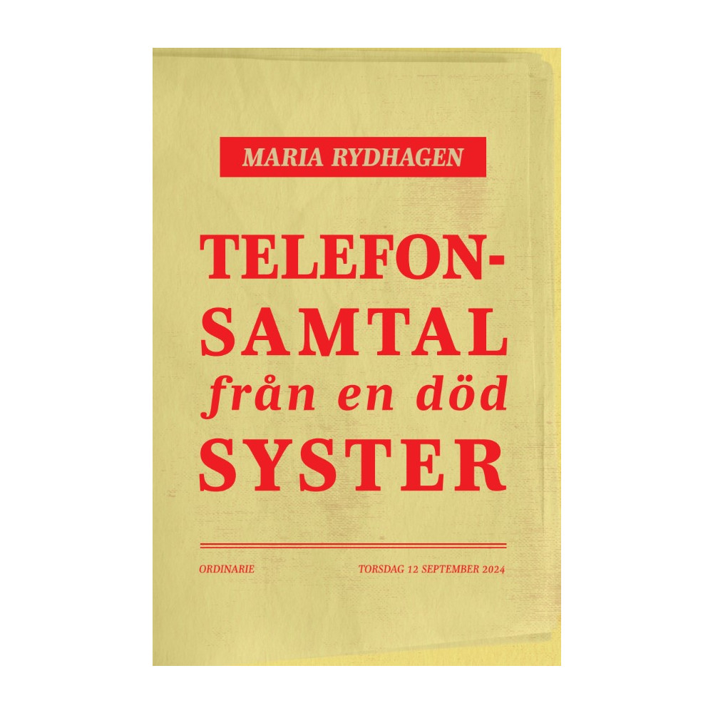 Produktbild för Telefonsamtal från en död syster (bok, danskt band)