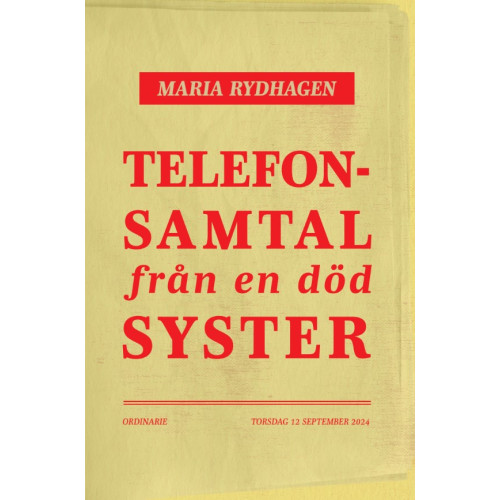 Maria Rydhagen Telefonsamtal från en död syster (bok, danskt band)