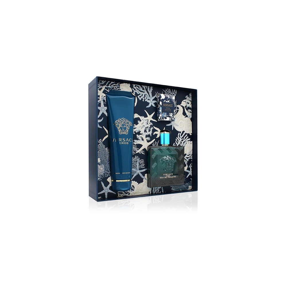 Produktbild för Versace Eros SET M (EDT 100ml + SG 150ml + EDT 5ml)