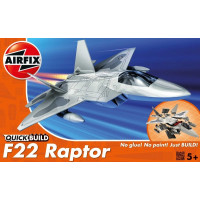 Produktbild för Airfix QUICK BUILD F22 Raptor, Luftfarkostmodell med fast vi...
