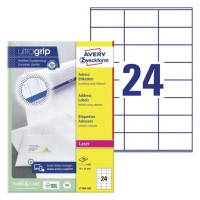 Produktbild för Avery L7180 - adresslappar - 2400 etikett (er) - 70 x 36 mm