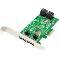 Produktbild för Dawicontrol DC 624e RAID - kontrollerkort (RAID) - SATA 6Gb/s - PCIe 2.0 x2