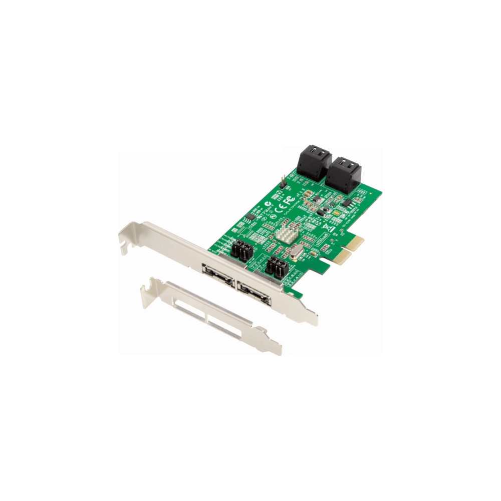 Produktbild för Dawicontrol DC 624e RAID - kontrollerkort (RAID) - SATA 6Gb/s - PCIe 2.0 x2