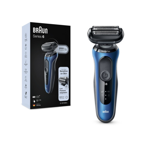 Braun Braun Series 6 61-B1000s, Folierakapparat, Svart, Blå, Senso...