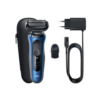 Produktbild för Braun Series 6 61-B1000s, Folierakapparat, Svart, Blå, Senso...