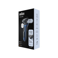 Produktbild för Braun Series 6 61-B1000s, Folierakapparat, Svart, Blå, Senso...