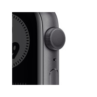 Produktbild för Apple Watch Nike Series 6 (GPS) - rymdgrå aluminium - smart klocka med Nike sportband - antracit/svart - 32 GB