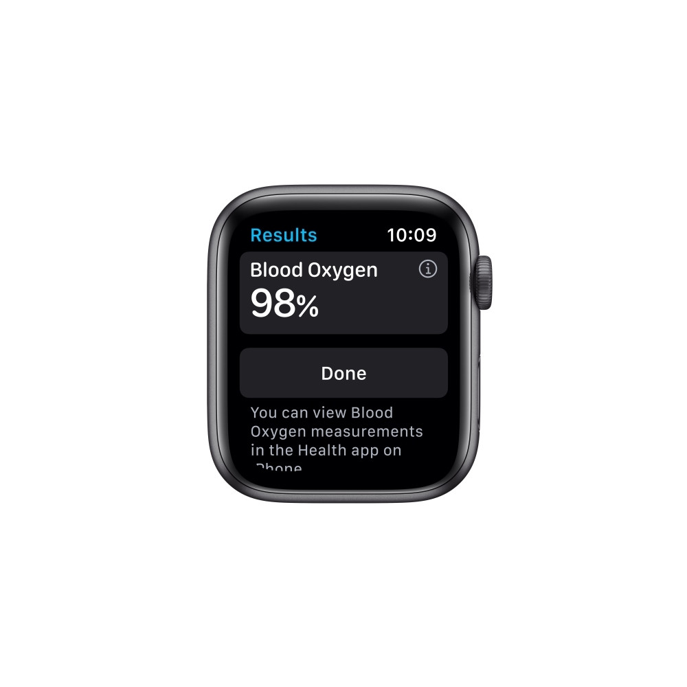 Produktbild för Apple Watch Nike Series 6 (GPS) - rymdgrå aluminium - smart klocka med Nike sportband - antracit/svart - 32 GB