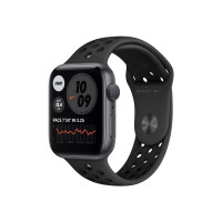 Produktbild för Apple Watch Nike Series 6 (GPS) - rymdgrå aluminium - smart klocka med Nike sportband - antracit/svart - 32 GB