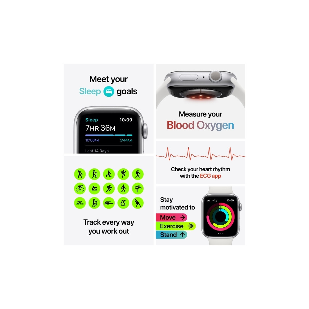 Produktbild för Apple Watch Nike Series 6 (GPS) - rymdgrå aluminium - smart klocka med Nike sportband - antracit/svart - 32 GB