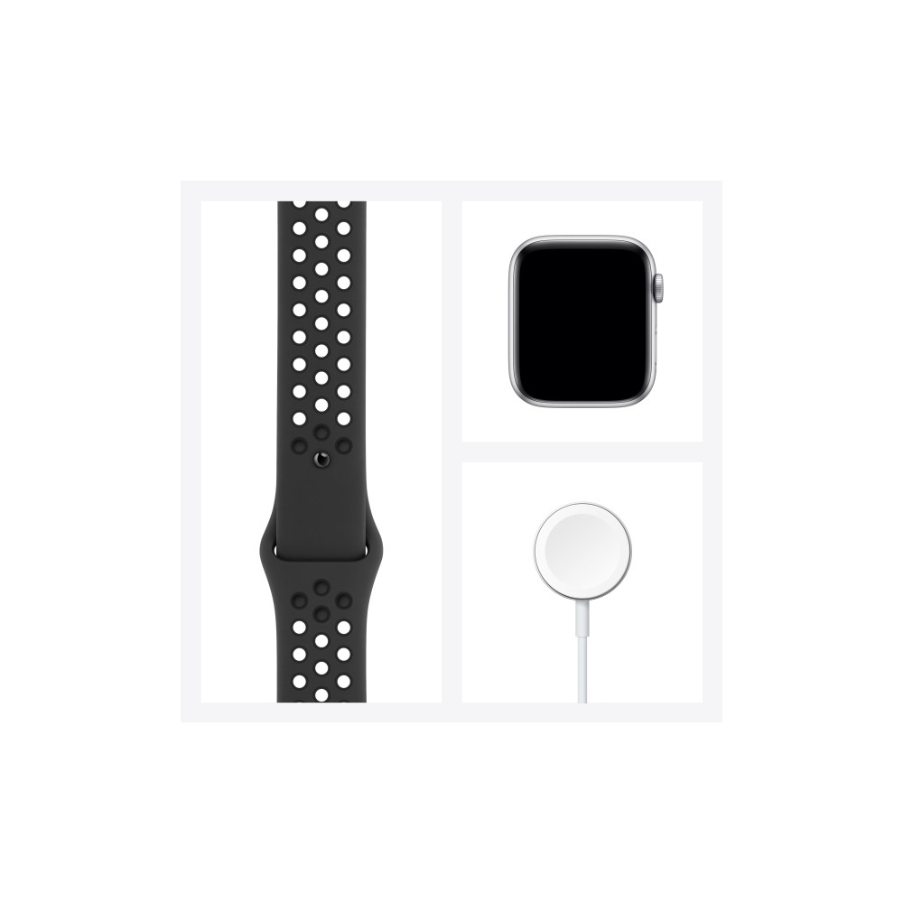 Produktbild för Apple Watch Nike Series 6 (GPS) - rymdgrå aluminium - smart klocka med Nike sportband - antracit/svart - 32 GB
