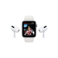 Produktbild för Apple Watch Nike Series 6 (GPS) - rymdgrå aluminium - smart klocka med Nike sportband - antracit/svart - 32 GB
