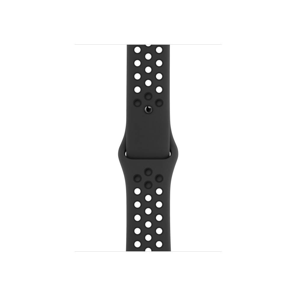 Produktbild för Apple Watch Nike Series 6 (GPS) - rymdgrå aluminium - smart klocka med Nike sportband - antracit/svart - 32 GB