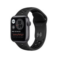 Produktbild för Apple Watch Nike Series 6 (GPS) - rymdgrå aluminium - smart klocka med Nike sportband - antracit/svart - 32 GB