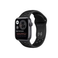 Produktbild för Apple Watch Nike Series 6 (GPS) - rymdgrå aluminium - smart klocka med Nike sportband - antracit/svart - 32 GB