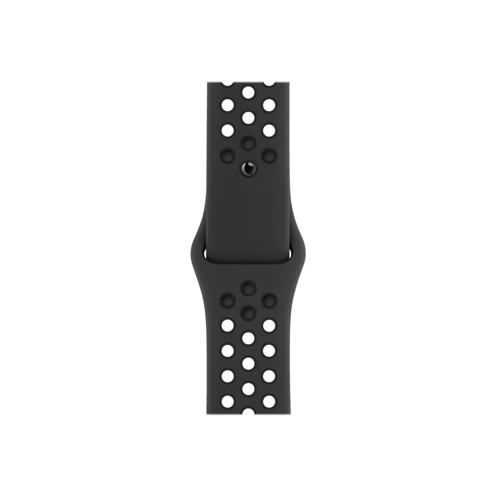 Produktbild för Apple Watch Nike Series 6 (GPS) - rymdgrå aluminium - smart klocka med Nike sportband - antracit/svart - 32 GB
