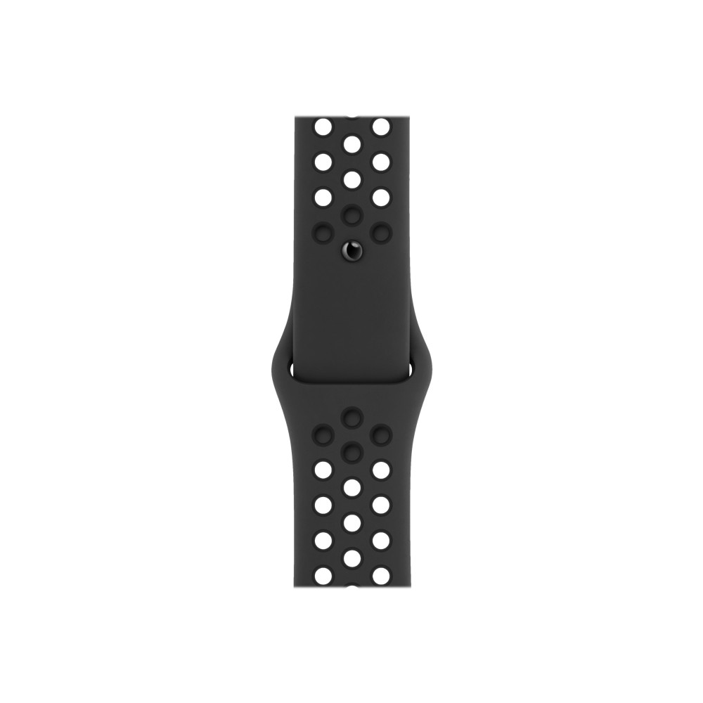 Produktbild för Apple Watch Nike Series 6 (GPS) - rymdgrå aluminium - smart klocka med Nike sportband - antracit/svart - 32 GB