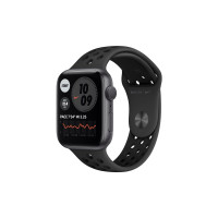 Produktbild för Apple Watch Nike Series 6 (GPS) - rymdgrå aluminium - smart klocka med Nike sportband - antracit/svart - 32 GB