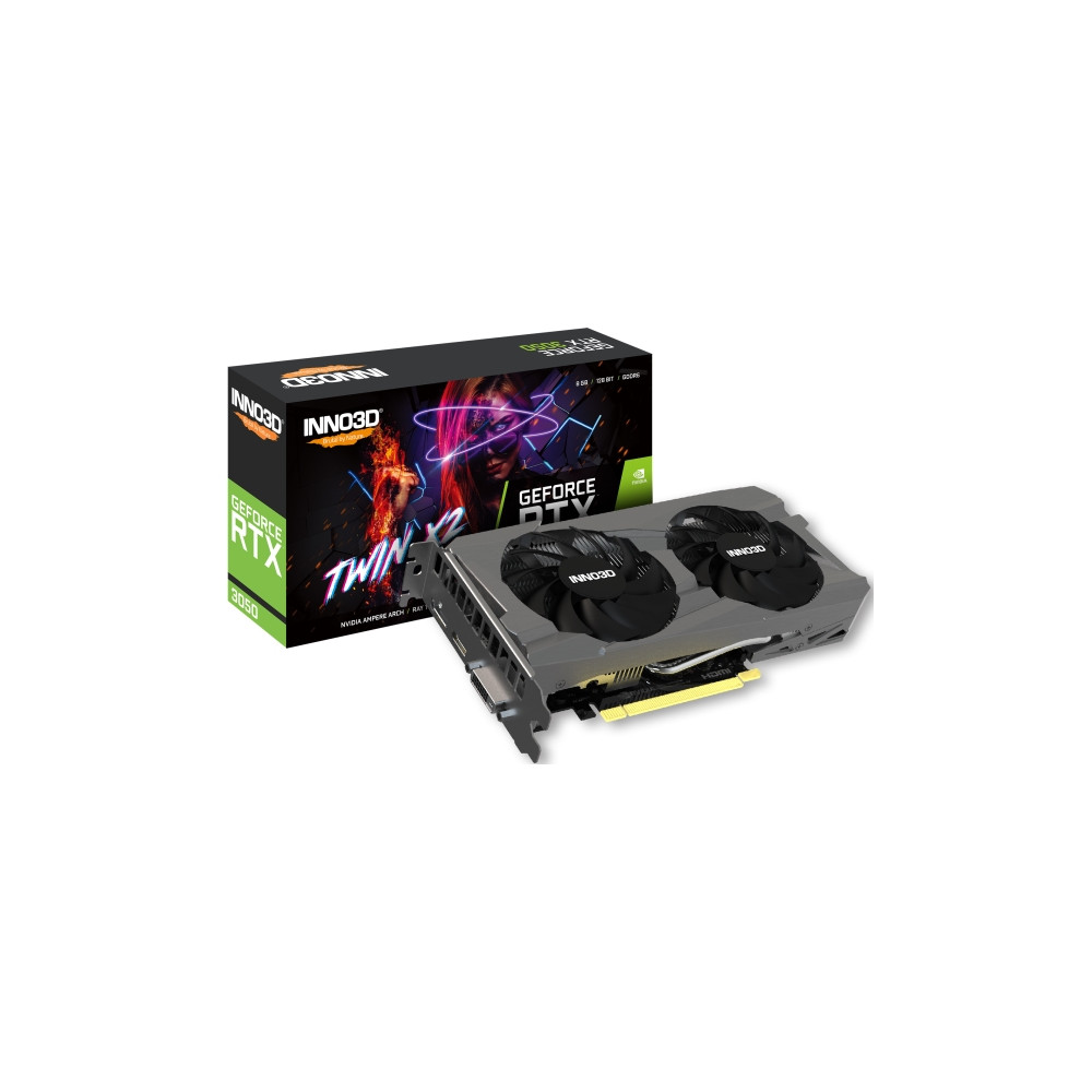 Produktbild för Inno3D GeForce RTX 3050 TWIN X2 - grafikkort - GF RTX 3050 - 8 GB