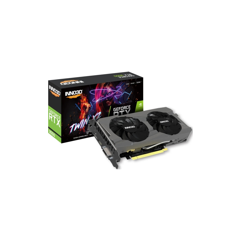 Produktbild för Inno3D GeForce RTX 3050 TWIN X2 - grafikkort - GF RTX 3050 - 8 GB