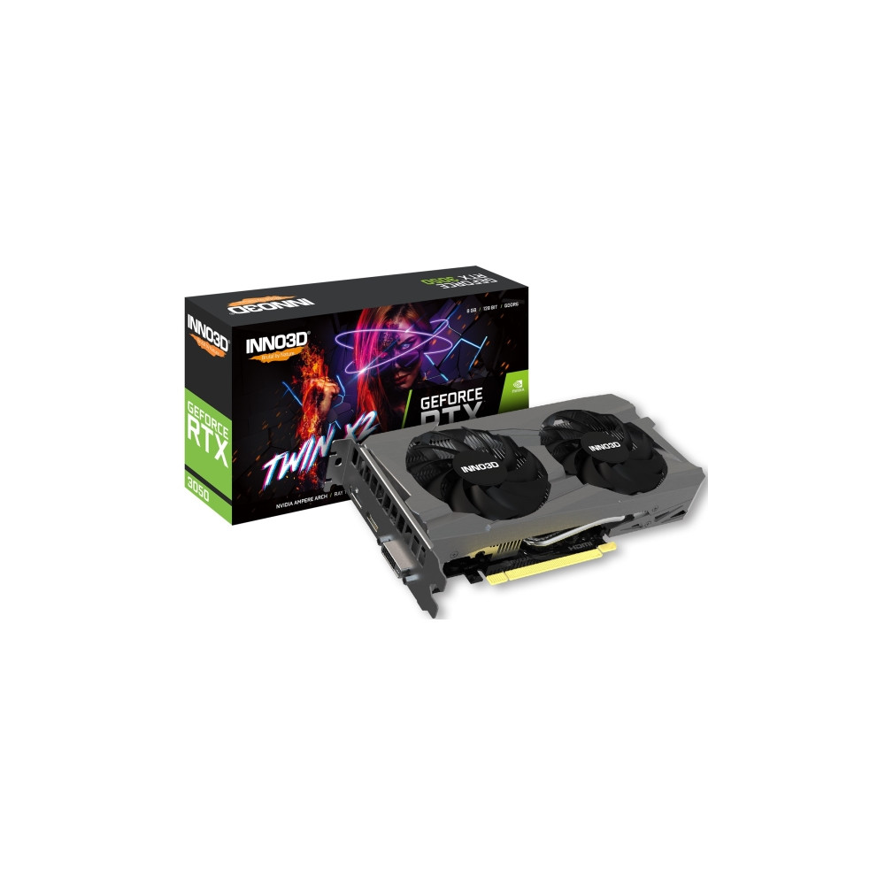 Produktbild för Inno3D GeForce RTX 3050 TWIN X2 - grafikkort - GF RTX 3050 - 8 GB