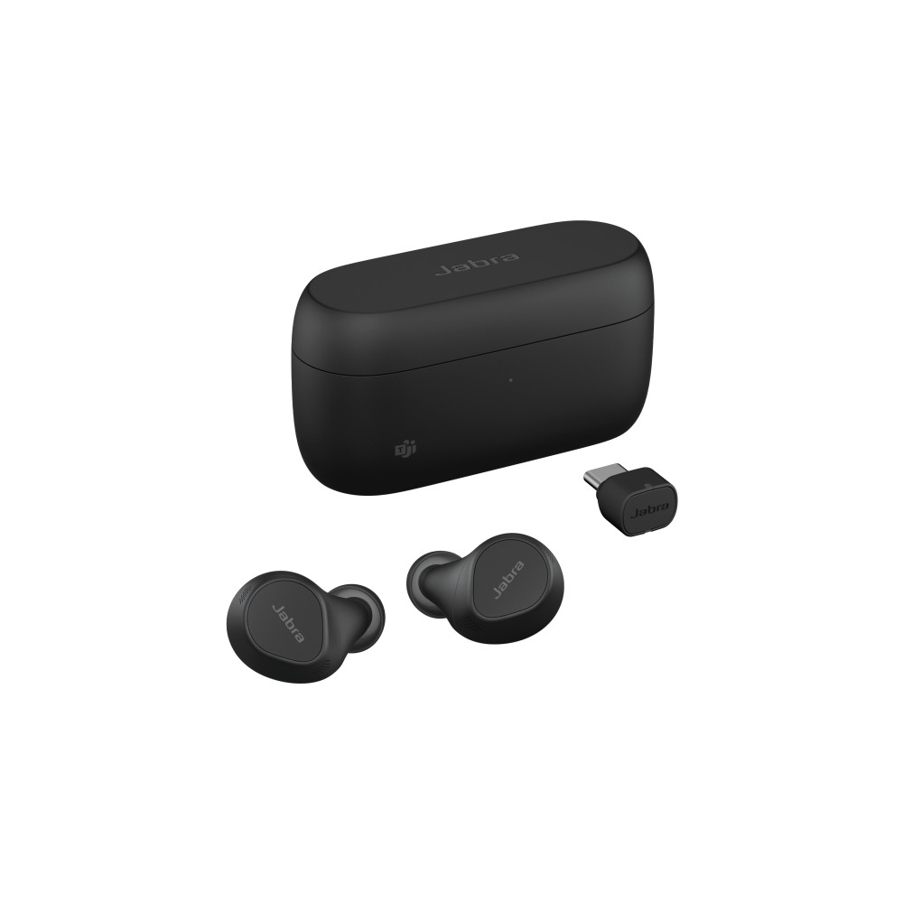 Produktbild för Jabra Evolve2 Buds MS - True wireless-hörlurar med mikrofon - USB-C via Bluetooth-adapter