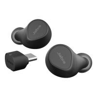 Produktbild för Jabra Evolve2 Buds MS - True wireless-hörlurar med mikrofon - USB-C via Bluetooth-adapter