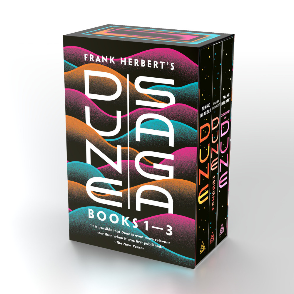 Produktbild för Frank Herbert's Dune Saga 3-Book Boxed Set: Dune, Dune Messiah, and Children of Dune (häftad, eng)