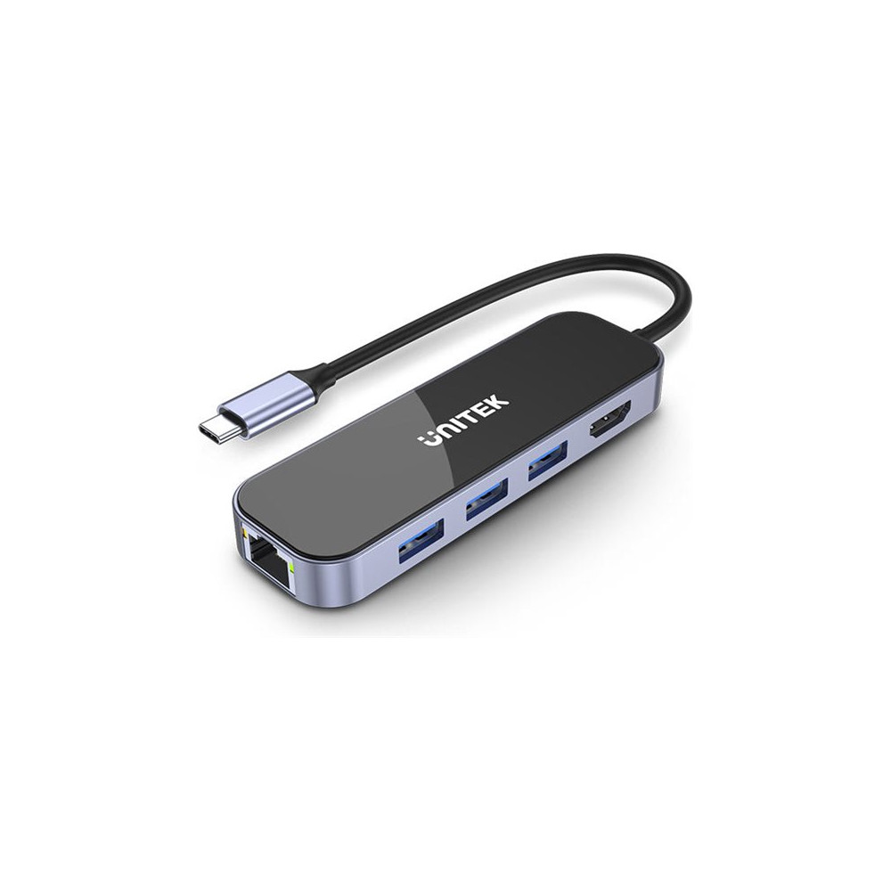 Produktbild för Unitek uHUB H6 D1084A - dockningsstation - USB-C - HDMI - 1GbE