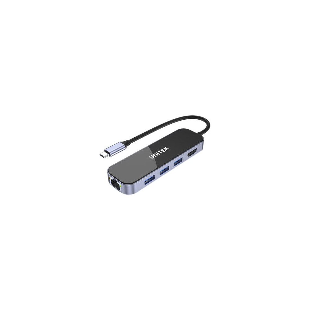 Produktbild för Unitek uHUB H6 D1084A - dockningsstation - USB-C - HDMI - 1GbE