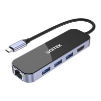 Produktbild för Unitek uHUB H6 D1084A - dockningsstation - USB-C - HDMI - 1GbE