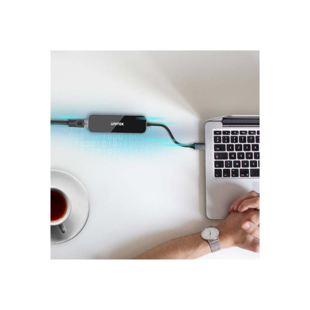 Produktbild för Unitek uHUB H6 D1084A - dockningsstation - USB-C - HDMI - 1GbE