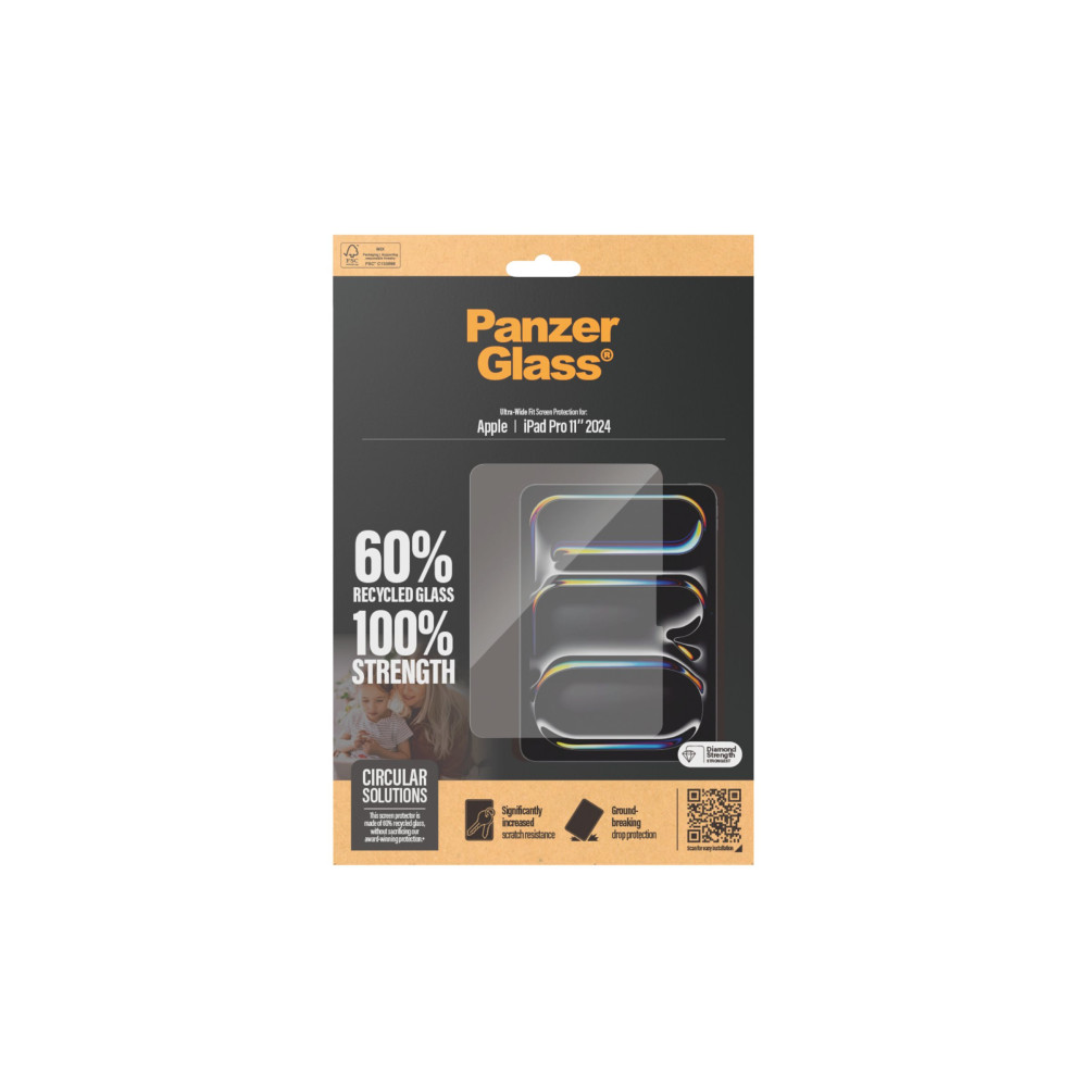 Produktbild för PanzerGlass - skärmskydd för surfplatta - ultrabred passning