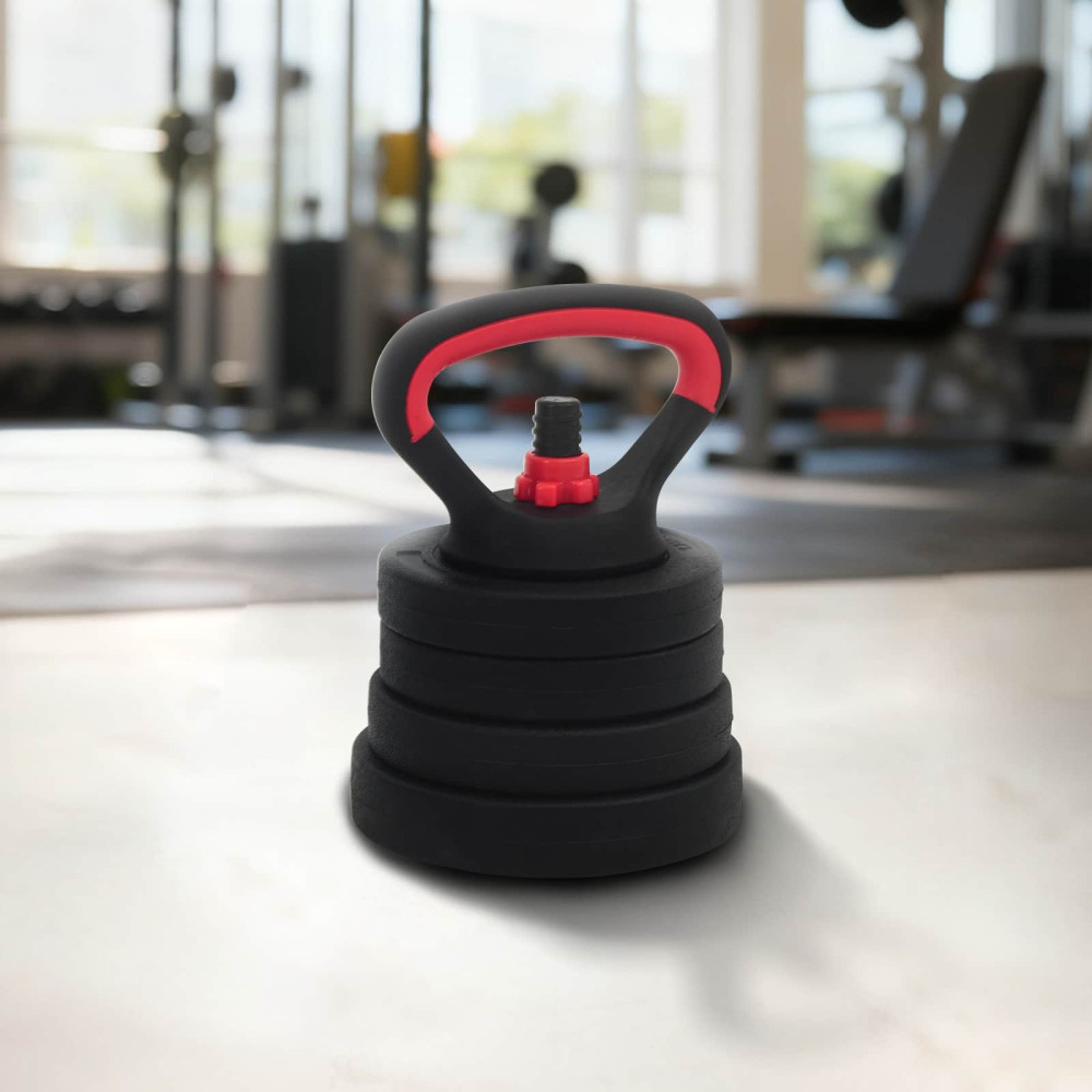 Produktbild för 4-i-1 hantel, stång och kettlebell-set 20 kg Svart och Röd