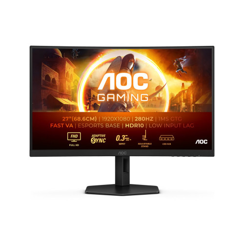 AOC AOC Gaming C27G4ZXU - LED-skärm - böjd - Full HD (1080p) - 27" - HDR