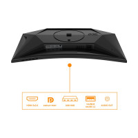 Produktbild för AOC Gaming C27G4ZXU - LED-skärm - böjd - Full HD (1080p) - 27" - HDR