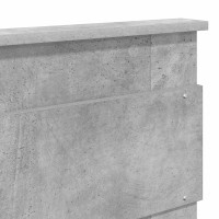 Produktbild för Förvaringssäng med låda Betonggrå 200 x 200 cm Konstruerat trä