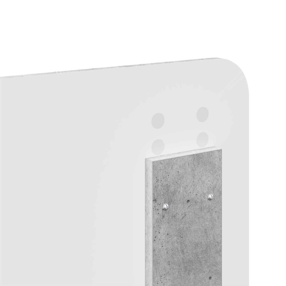 Produktbild för Sängram med huvudgavel Betonggrå 135 x 190 cm Massiv furu
