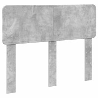 Produktbild för Sängram med huvudgavel Betonggrå 135 x 190 cm Massiv furu