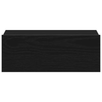 Produktbild för Flytande nattduksbord svart ek 40x32x15 cm konstruerat trä