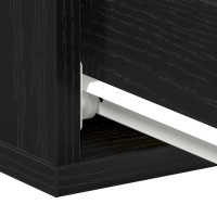 Produktbild för Flytande nattduksbord svart ek 40x32x15 cm konstruerat trä
