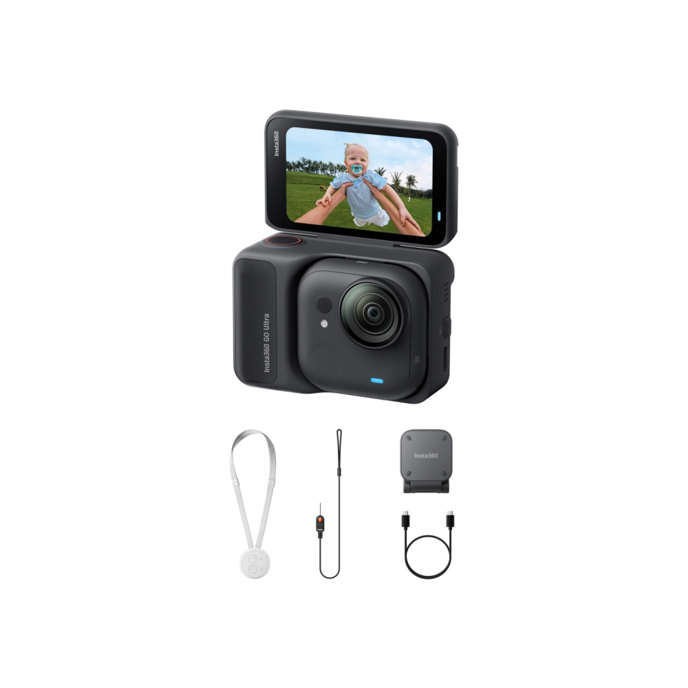 Produktbild för Insta360 GO Ultra Standard Black, 4K Ultra HD, 240 fps, Wi-F...