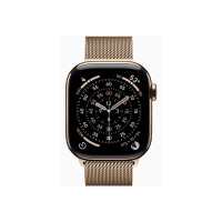 Produktbild för Apple Watch Series 11 (GPS + Cellular) - guld titan - smart klocka med milanesisk loop - guld - 64 GB