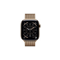 Produktbild för Apple Watch Series 11 (GPS + Cellular) - guld titan - smart klocka med milanesisk loop - guld - 64 GB