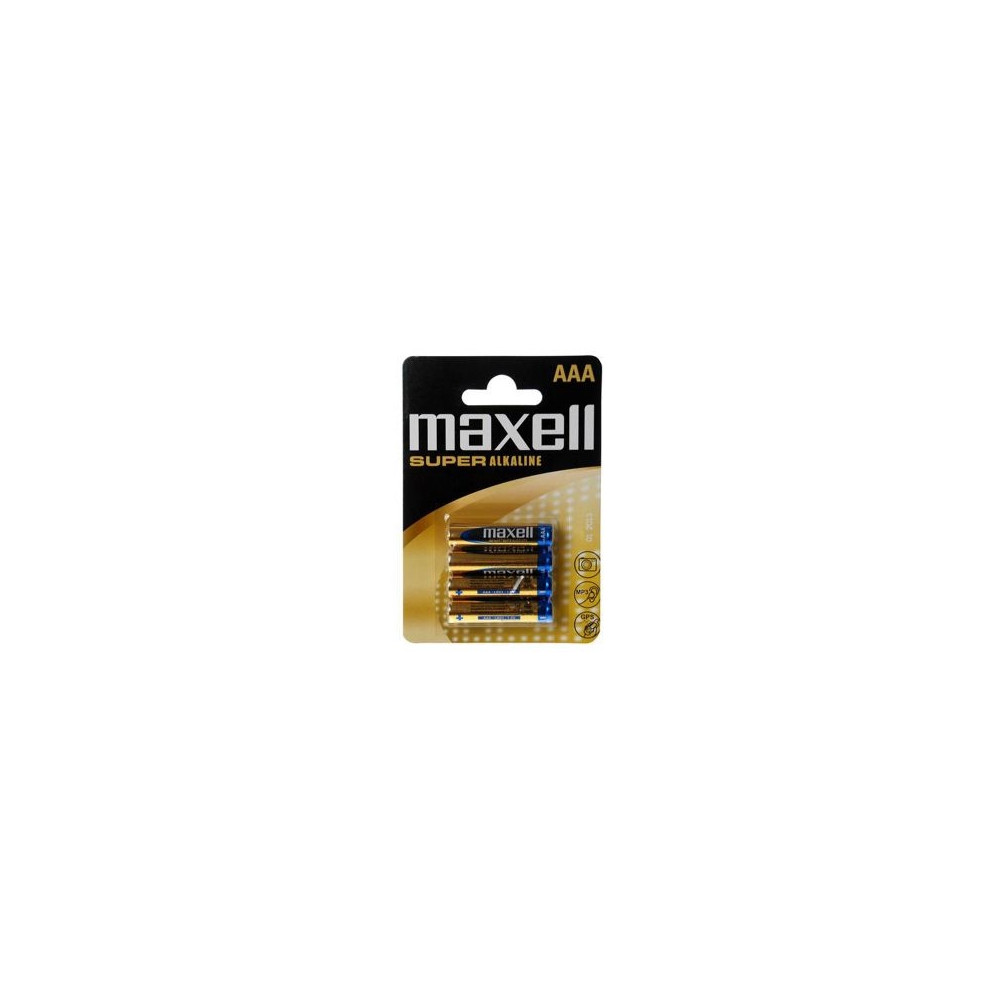 Produktbild för Maxell Super Alkaline LR03 batteri - 4 x AAA - alkaliskt