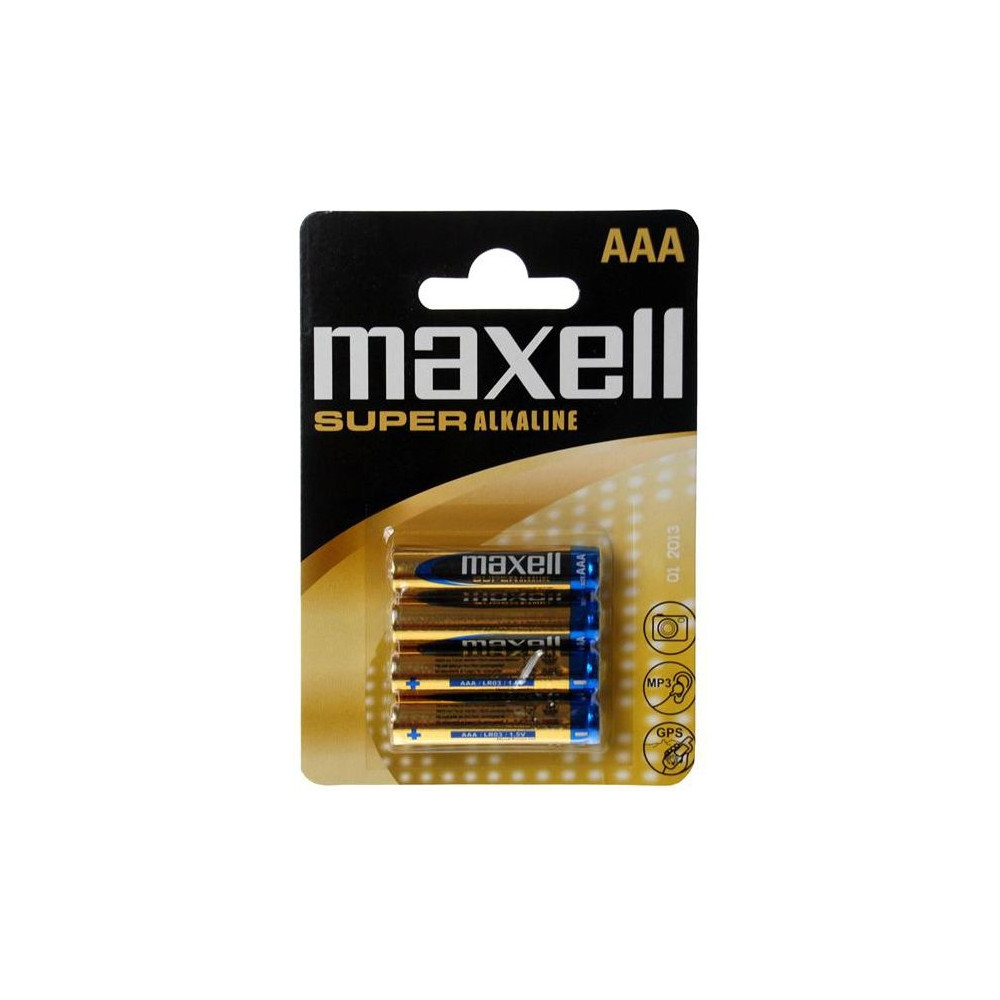 Produktbild för Maxell Super Alkaline LR03 batteri - 4 x AAA - alkaliskt